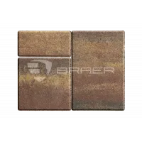 Тротуарная плитка Браер Старый город Ландхаус Color Mix Мальва 80 мм