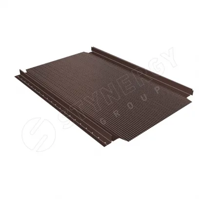 Фальцевая кровля Смарт Фальц Про гофрированный CORUNDUM50® RAL 8017 0,5 шоколадно-коричневый