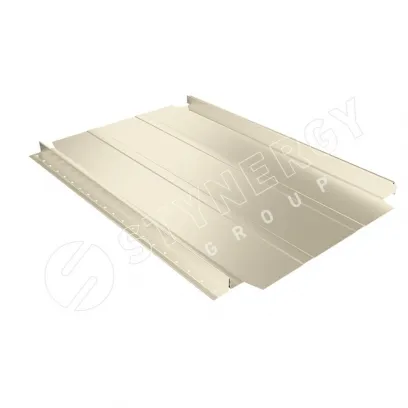 Фальцевая кровля Смарт Фальц Про широкое ребро жёсткости CORUNDUM50® RAL 1015 0,5 светлая слоновая кость