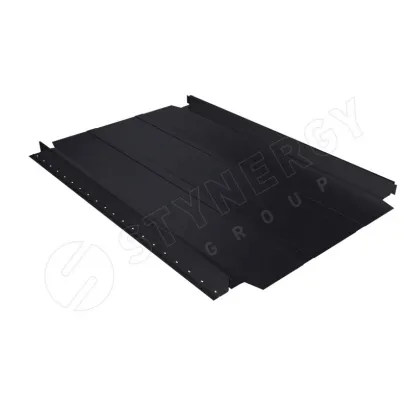 Фальцевая кровля Смарт Фальц Про широкое ребро жёсткости CORUNDUM50® матовый RAL 9005 0,5 глубокий чёрный