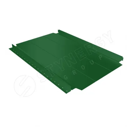 Фальцевая кровля Смарт Фальц Про узкое ребро жёсткости CORUNDUM50® RAL 6002 0,5 лиственно-зелёный