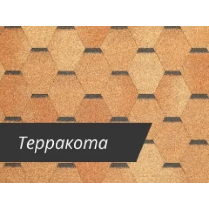 Гибкая черепица FarAcs Classic Hexa Терракота