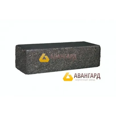 Кирпич рваный угловой Авангард чёрный ДКЛТ М250 220х90х65 мм