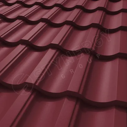 Металлочерепица Гарда GRAPHITE45® RAL 3005 0,45 винно-красный