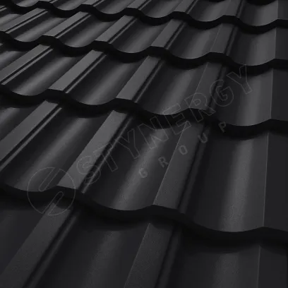 Металлочерепица Гарда GRAPHITE45® RAL 9005 0,45 глубокий чёрный