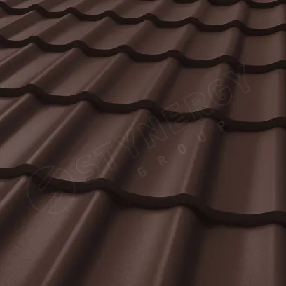 Металлочерепица СМ Классик GRAPHITE45® RAL 8017 0,45 шоколадно-коричневый