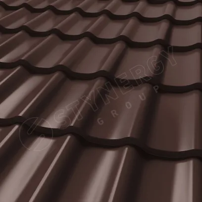 Металлочерепица СМ Классик CORUNDUM50® RAL 8017 0,5 шоколадно-коричневый