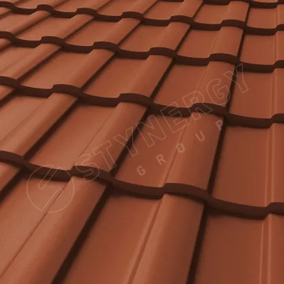 Металлочерепица Стелла GRAPHITE45® RAL 8004 0,45 медно-коричневый
