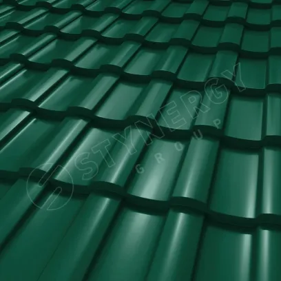 Металлочерепица Стелла CORUNDUM50® RAL 6005 0,5 зелёный мох