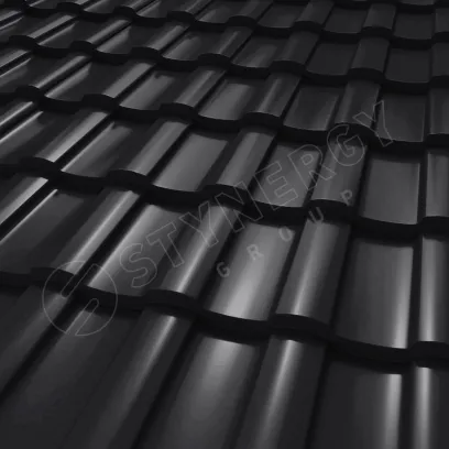 Металлочерепица Стелла CORUNDUM50® RAL 9005 0,5 глубокий чёрный